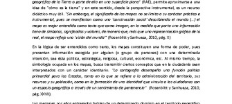 De la Jara, Irene y Martínez, Fernanda. Los mapas: textos y contextos. 2012. 5 pp.