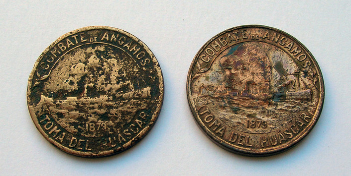 Medalla: Colecta Pública Pro Reconstrucción del Huáscar / Data: 1924.