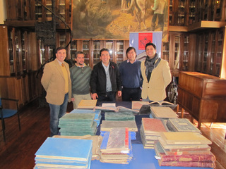 Guillermo Cortés,Director del MRA; Marco Murua,Archivista; Miguel Vargas, Intendente de Atacama; Milton Godoy,Historiador;Rodrigo Zalaquett; Jefe de Colecciones MRA
