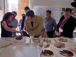 Visita al Laboratorio de Arqueología, Rivas, V.