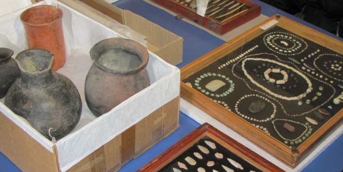 Algunos artefactos entregados en custodia