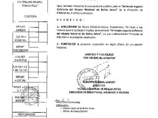 Bases arriendo de espacio cafetería MNBA