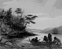 Cove in Beagle Channel (port trait cove)