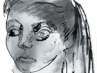 Lily Garafulic, dibujo en tinta, 1946