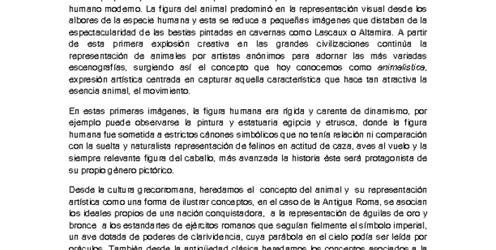 Los animales en la Historia del Arte