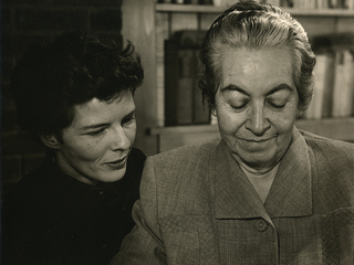Retrato Gabriela Mistral y Doris Dana, sin fecha