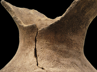 Detalle ceramio globular. Complejo cultural El Molle. Museo Arqueológico de la Serena