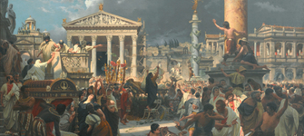 Prospero Piatti. Los funerales de César (detalle). Italia, 1898. Colección Museo Nacional de Bellas Artes. Archivo CNCR