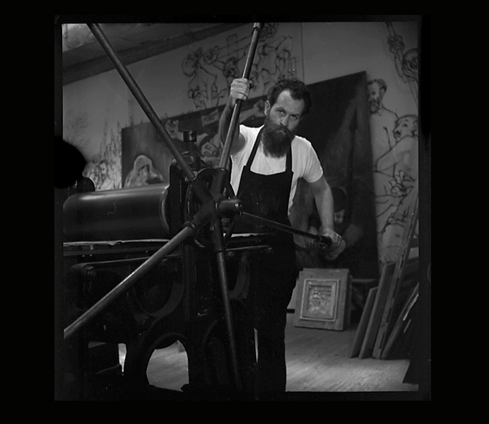 André Racz en su taller André Racz en su taller