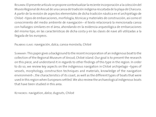 La canoa de Chaicura y la navegación de tradición indígena en Chiloé