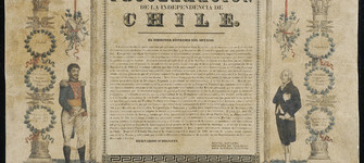 Maqueta de la proclamación de la Independencia de Chile