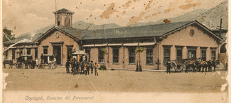 Estación de ferrocarril, Copiapó. Archivo fotográfico, Museo Regional de Atacama