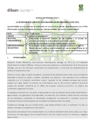 Actividades en el Museo para 3° o 4° medio Plan Diferenciado La ciudad contemporánea