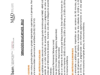 SERVICIOS EDUCATIVOS 2012