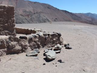 Restos de los destrozos al patrimonio