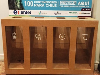 Contenedor de reciclaje electrónico