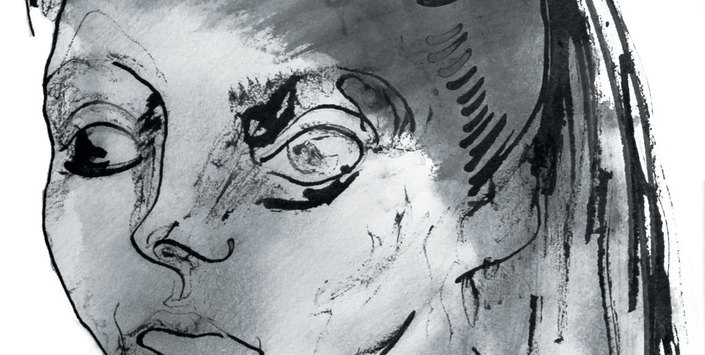 Lily Garafulic, dibujo en tinta, 1946