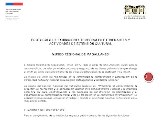 Protocolo de Exhibiciones Temporales e Itinerantes y Actividades de Extensión Cultural