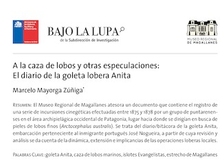 A la caza de lobos y otras especulaciones: El diario de la goleta lobera Anita