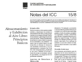 Almacenamiento y Exhibición al Aire Libre : Principios Básicos