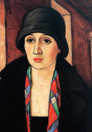 Det.Camilo Mori La viajera, óleo sobre tela