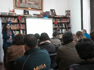 Julieta Elizaga, en el Taller de Gestión Local de la región de Valparaísp; Museo Arqueológico de Quillota