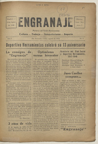 Engranaje, n° 1, agosto de 1948