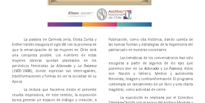 Programación de actividades  de la exposición #Torcer la palabra".