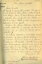 Antúnez, Carlos (Ministro Plenipotenciario de Chile en París). Al Ministro de Trabajos Públicos: adjunta informe sobre reconstrucción de piezas destinadas al viaducto del Malleco, perdidas en naufragio de barco que las transportaba. París, 12 de octubre de 1888. Nota e informe adjunto. 5 páginas. Archivo Nacional. Ministerio de Obras Públicas; v. 74, s/f.