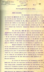 Cerda, Juan (ingeniero Inspector de los Ferrocarriles Particulares) y Julio Lyon (ingeniero Inspector del Material rodante de la Dirección de Obras Públicas). Al Ministro del Obras Públicas: informe de los accidentes sufridos por el Ferrocarril Trasandino los días 20 de septiembre y 15 de noviembre de 1910. Santiago, 24 de noviembre de 1910. 7 páginas. Archivo Nacional. ARNAD, Ministerio de Obras Públicas; v. 2417, s/f.
