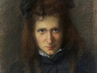 Detalle de Retrato de Laura Rodig por Judith Alpi