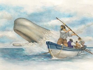 Patricia Domínguez. Caza de cachalote. (imagen basada en ilustración preexistente).