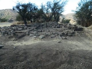 Restos del ushnu del pucará de Chena , 2014