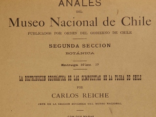 Anales MNHN, Distribución compuestas, 1905