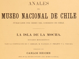 Anales MNHN, La Isla de la Mocha, 1903