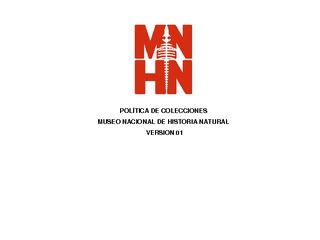 Política de Colecciones MNHN