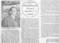 Francisco Santana, vivo en el recuerdo Francisco Santana, vivo en el recuerdo