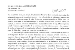 El mundo del adolescente El mundo del adolescente