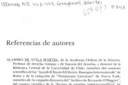 Referencias de autores. Referencias de autores.