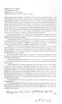 Desde las palabras Desde las palabras