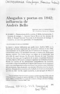 Abogados y poetas en 1942; influencia se Andrés Bello0 Abogados y poetas en 1942; influencia se Andrés Bello0
