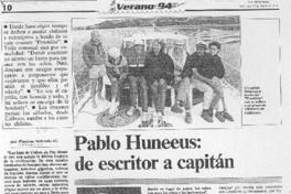Pablo Huneeus, de escritor a capitán Pablo Huneeus, de escritor a capitán