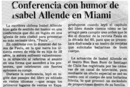 Conferencia con humor de Isabel Allende en Miami Conferencia con humor de Isabel Allende en Miami