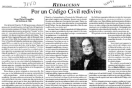 Por un Código Civil redivivo Por un Código Civil redivivo