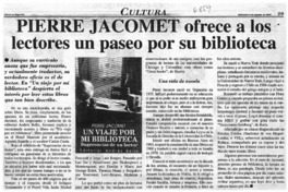 Pierre Jacomet ofrece a los lectores un paseo por su biblioteca. Pierre Jacomet ofrece a los lectores un paseo por su biblioteca.