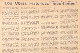 Dos obras importantes Dos obras importantes