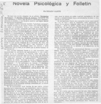 Novela psicológica y folletín Novela psicológica y folletín