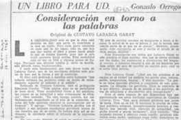 Consideraciones en torno a las palabras Consideraciones en torno a las palabras