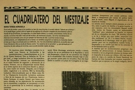 El cuadrilátero del mestizaje