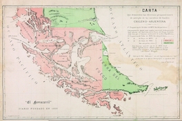 Carta que demuestra las diversas proposiciones de arreglo de la cuestión de límites chileno-arjentina, 1881